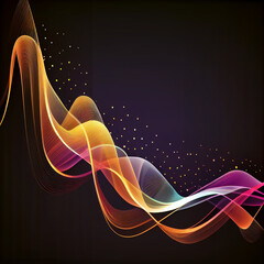 Wall Mural - vector abstract light lines wavy flowing dynamic in colors isolated for concept of generative ai