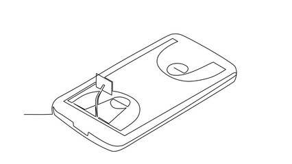 Poster - animated self drawing of continuous line draw basketball online. isometric basketball field, ball in