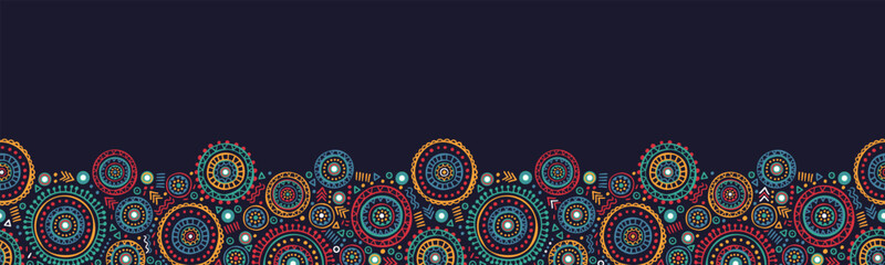 hand drawn abstract seamless pattern, ethnic background, african style - great for textiles, banners