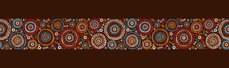Hand drawn abstract seamless pattern, ethnic background, african style - great for textiles, banners, wallpapers, wrapping - vector design