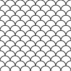 Scale seamless pattern. Fish background. Repeated pattern skin fishs. Repeating scaled dragon or scallop texture. Squama shape printsnake. Repeat fishscale lattice. Design prints. Vector illustration