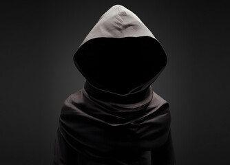 Invisible person wearing mysterious clothes and head cover illustration type two