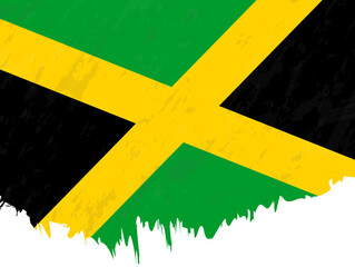 Wall Mural - Grunge-style flag of Jamaica.