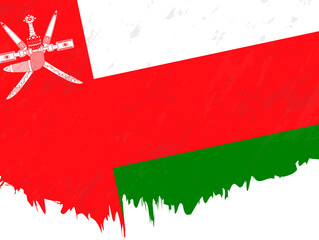 Wall Mural - Grunge-style flag of Oman.