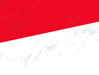 Wall Mural - Grunge-style flag of Indonesia.