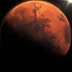 Wall Mural - valles marineris canyons from mars