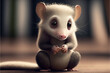 A Cute Opossum Character created with Generative AI