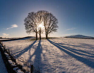 driving around Snowdonia National Park in winter