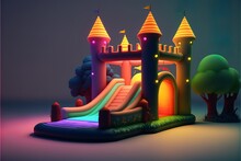 Colorful Bouncy Castle For The Joy Of Children