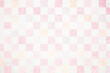 © sallies - Japanese washi paper background with checkered pattern illustration. Japanese paper texture with modern pastel gradation latticework pattern.