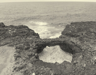 Sticker - Pont Naturel arch formation in Mauritius Island