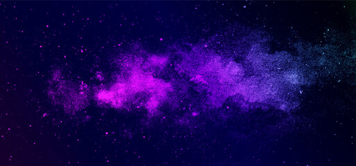 Wall Mural - vector cosmic illustration. beautiful colorful space background. watercolor cosmos