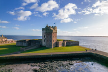 Broughty Ferry Castle Dundee, Located On The Banks Of The River Thay In Scotland