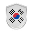 © Helga Frode - South Korea Flag Badge Shield Shape