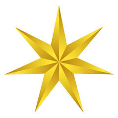 Wall Mural - PNG 3d star on a white background