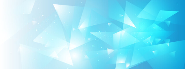 Wall Mural - modern abstract technology gradient soft light blue banner background with triangle. medical, techno