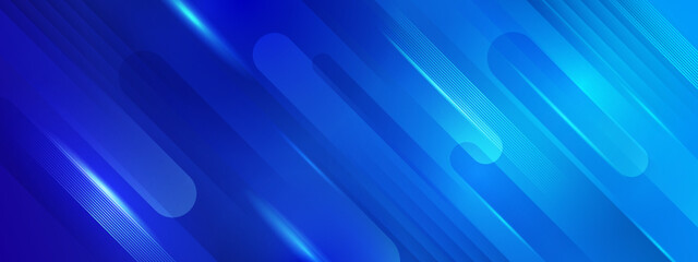 abstract technology shiny lines mesh blue banner background