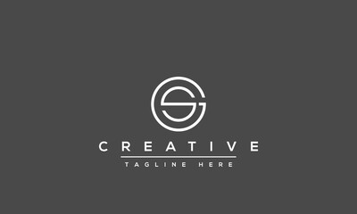Aufkleber - SG Letter Logo Design. Creative Modern S G Letters icon vector Illustration.