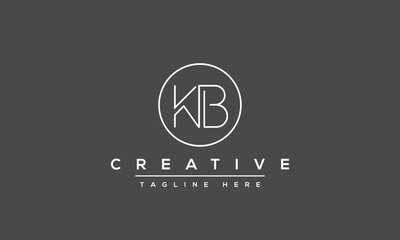 Aufkleber - KB Alphabet letter icon logo, KB monogram illustration symbol.