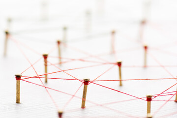 background with selective focus. abstract concept idea of network, social media, internet, teamwork,