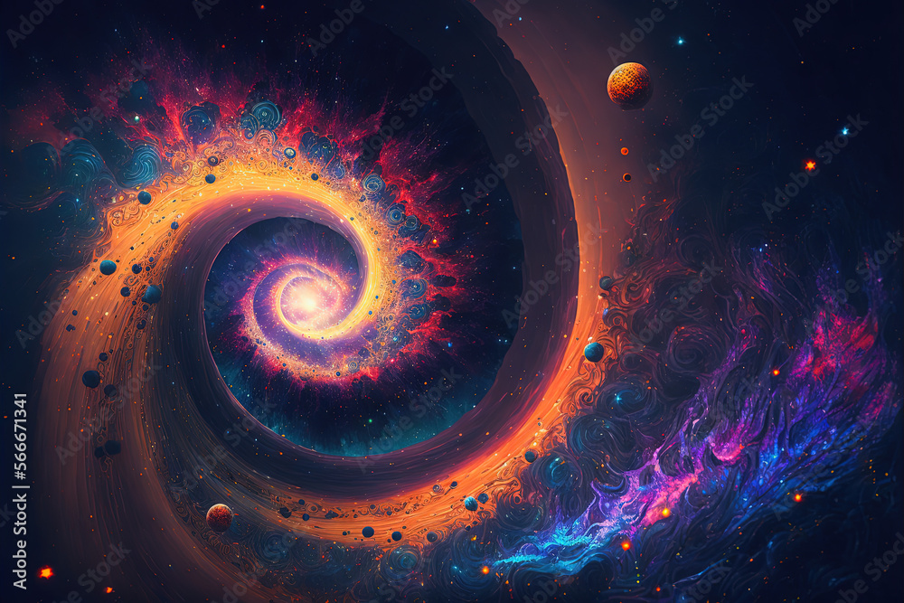 Galactic Vortex. Cosmic background. Stock Illustration | Adobe Stock