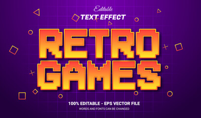Canvas Print - Retro Gamest pixel editable text effect