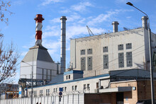 Combined Heat And Power Plant TEC 9 In Moscow. Gas Heat Station