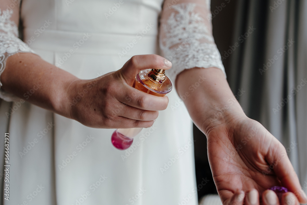 bride and perfume