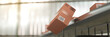 Conceptual box falling from a conveyor and going missing 3d render