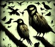 Horror Killing Birds, Generative AI Illustration