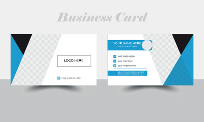 Modern business card template, Double-sided creative business card template., Clean professional business card template, visiting card, business card template, .Flat design vector abstract creative.