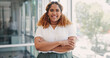© Kay A/peopleimages.com - Face, business and black woman in office, smile and marketing agency. African American female, portrait and entrepreneur with confidence, project manager and advertising for startup company and ceo.