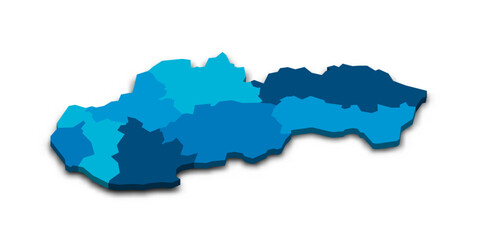  Slovakia political map of administrative divisions