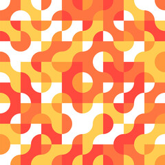 Canvas Print - Abstract seamless geometric retro pattern