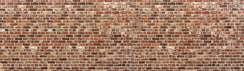 Brick wall brown rustic panorama - Brickwall texture - old brick pattern - Industrial texture of brick wall - Stone beige, Texture pattern of old brick wall, background of the old wall, weathered