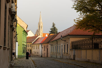 Wall Mural - Bratislava streets is colorul landmark in center of city in Slovakia.