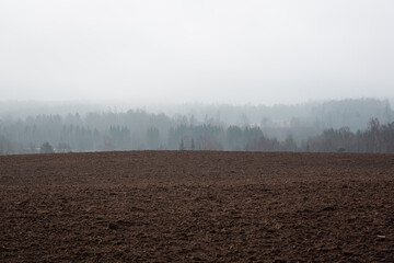 Sticker - Cultivated crop fields in the spring