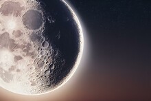 Full Moon Closeup. Generative AI