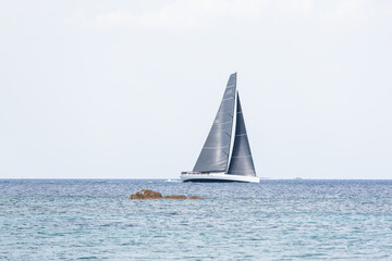 Wall Mural - yachts in the expanses of the Mediterranean Sea