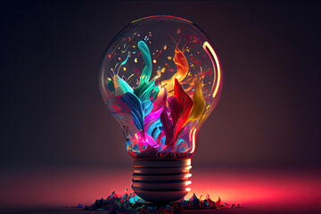 glowing color bulb