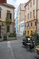 Wall Mural - an ancient Mediterranean city in Italy