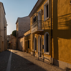 Wall Mural - an ancient Mediterranean city in Italy