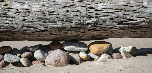 Wall Mural - Creative beach sand with small stones