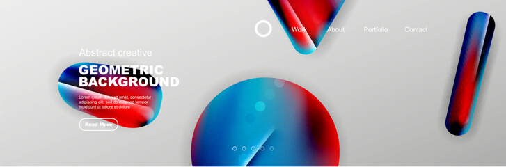 Wall Mural - Abstract background for your landing page design. Web page for website or mobile app wallpaper