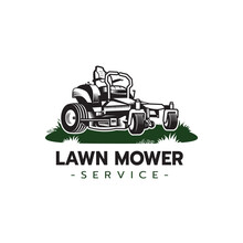 Lawn Mower Service Logo Icon Isolated