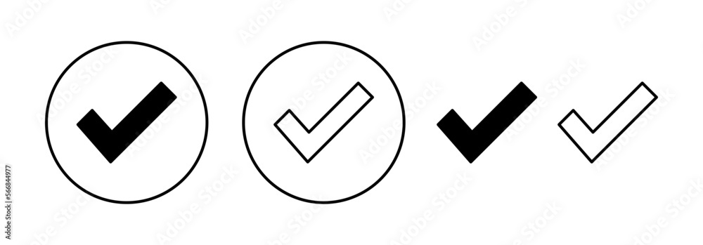 Check Book Sign Check mark icon vector for web and mobile app. Tick mark sign and ...