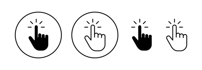 Hand cursor icon vector for web and mobile app. cursor sign and symbol. hand cursor icon clik