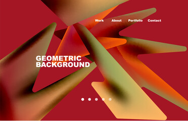 Wall Mural - Broken pieces abstract background. Trendy background for your landing page design, concept of web page design for website and mobile website