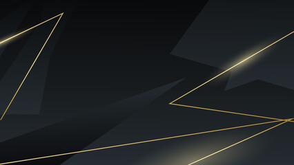 Dark corporate curve abstract background with gold decorative lines. Use to invitation, card, presentation your product.