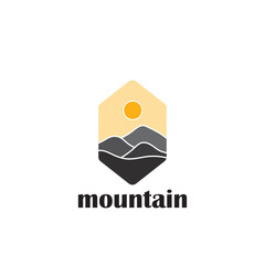 Simple and minimalist mountain and valley illustration design.